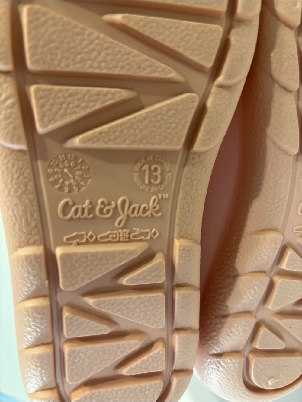 Cat & Jack Girl's Blush Pink Andy Slip-On Waterproof Rain Boots
